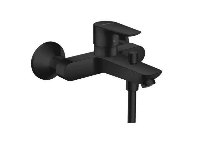 71740670 Смеситель для ванны и душа, Hansgrohe, Talis E, цвет-черный матовый