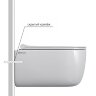 082111 Унитаз BERGES подвесной безободковый EGO Rimless 49см, сиденье дюропласт Toma Slim SO, микролифт, быстросъем