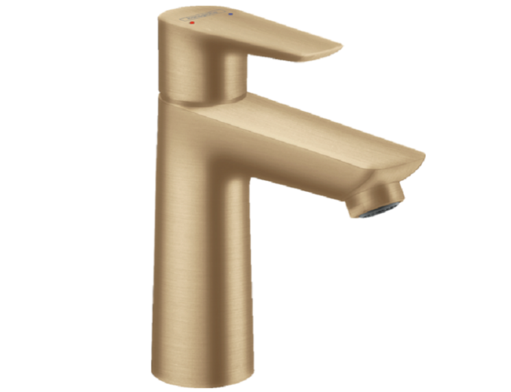 71710140 Смеситель для раковины, Hansgrohe, Talis E, цвет-шлифованная бронза