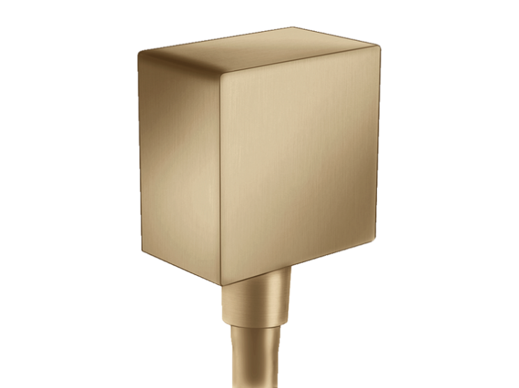 26455140 Шланговое подсоединение, Hansgrohe, FixFit Square, цвет-шлифованная бронза