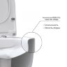 082121 Унитаз BERGES подвесной безободковый FLOE 55 см, сиденье дюропласт Floe Slim SO, микролифт, быстросъем
