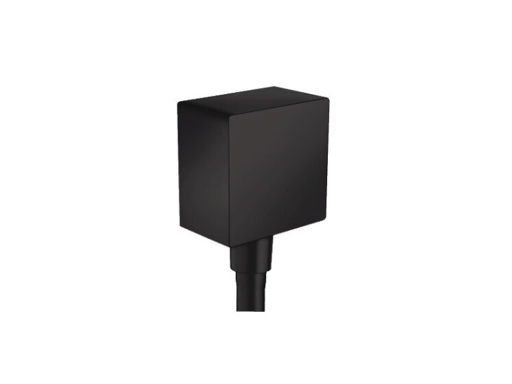 26455670 Шланговое подсоединение, Hansgrohe, FixFit Square, цвет-черный матовый