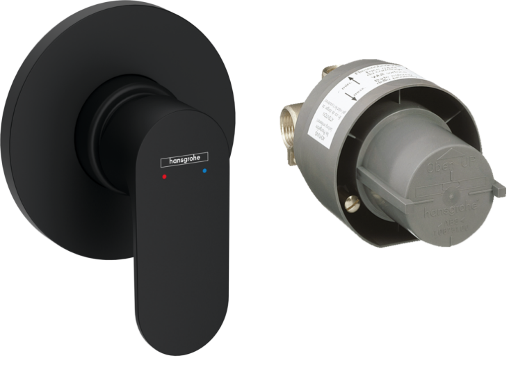 72648670 Смеситель для душа, Hansgrohe, Rebris S, цвет-черный матовый