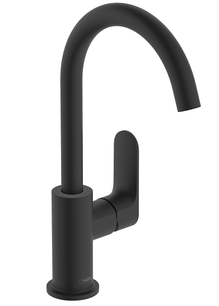 72536670 Смеситель для раковины, Hansgrohe, Rebris S, цвет-черный матовый