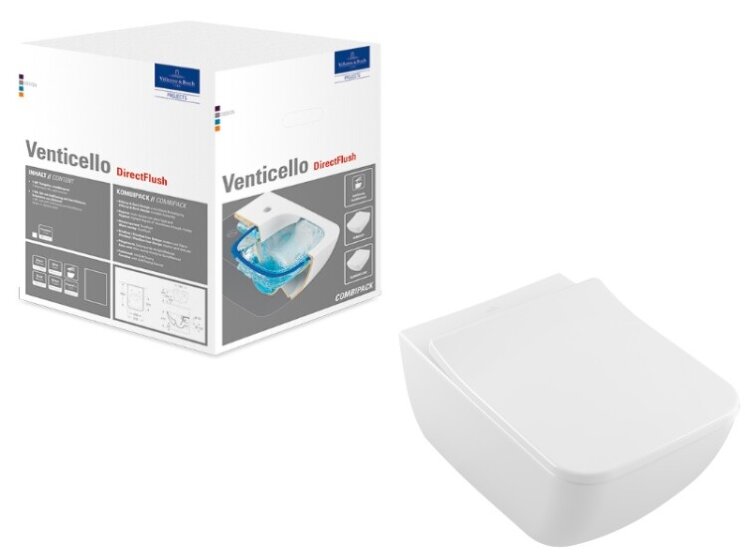 4611RS01 Унитаз Villeroy&Boch Venticello, тип установки-подвесной