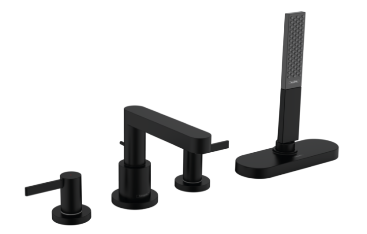 76444670 Смеситель для ванны, Hansgrohe, Finoris, цвет-черный матовый