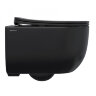 Унитаз BERGES подвесной VENTAS Black Rimless 49 см, сиденье дюропласт Ventas Slim SO, микролифт, быстросъём